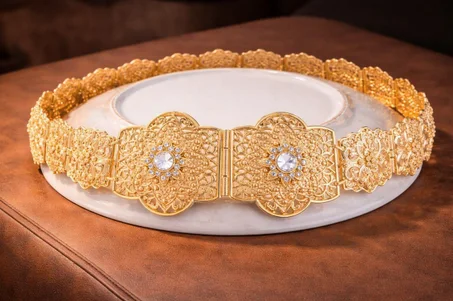حزام قفطان تقليدي فاخر بتصميم ملكي 👑✨