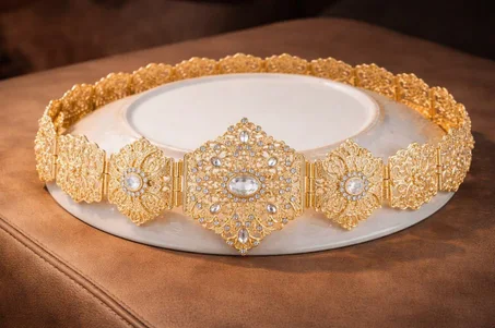 حزام قفطان تقليدي فاخر بتصميم ملكي 👑✨