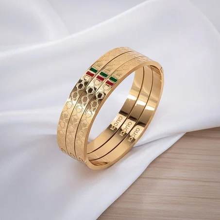 مجموعة د-الأساور -ذهب -أنيقة