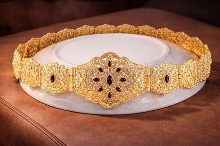 حزام قفطان تقليدي فاخر بتصميم ملكي 👑✨