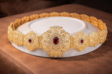 حزام قفطان تقليدي فاخر بتصميم ملكي 👑✨