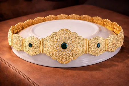 حزام قفطان تقليدي فاخر بتصميم ملكي 👑✨
