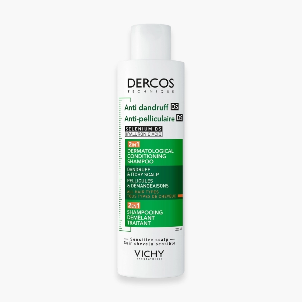 VICHY – Dercos DS Shampoing 2en1 Démêlant Traitant Anti-Pelliculaire