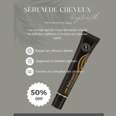 Sérum de croissance des cheveux à bille intense pour le cuir chevelu