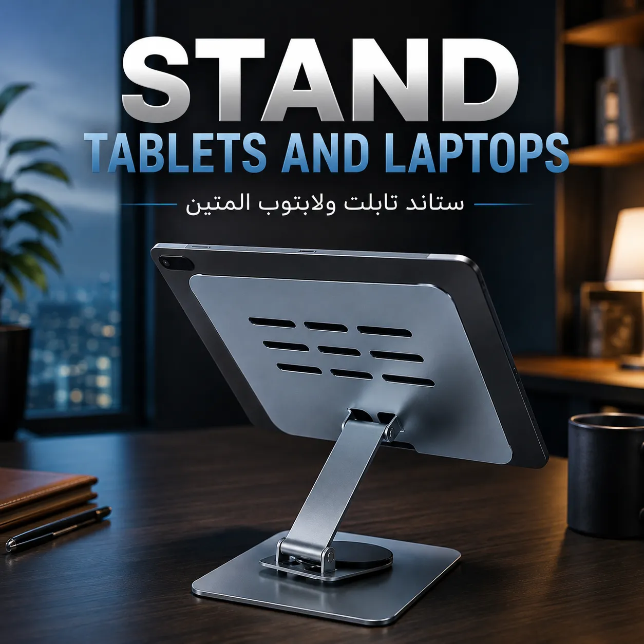 ستاند تابلت ولابتوب قابل للتعديل 360° Stand tablets and laptops