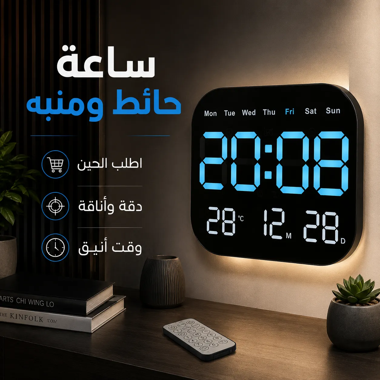 ساعة حائط ومنبه