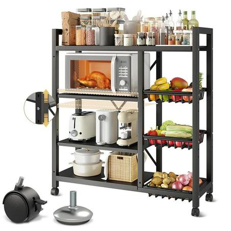 رف التخزين المتحرك بـ 4 طبقات Inoxydable