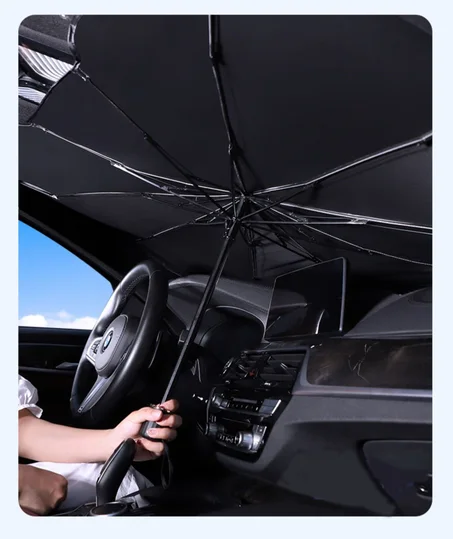 مظلة شمسية داخلية قابلة للطي للزجاج الأمامي
