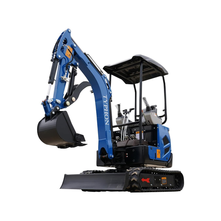 TYPHON TERROR XVII Lux Mini Excavator – 1.7 Ton Trench Digger with Boom Swing, Canopy, 400mm Wide Bucket