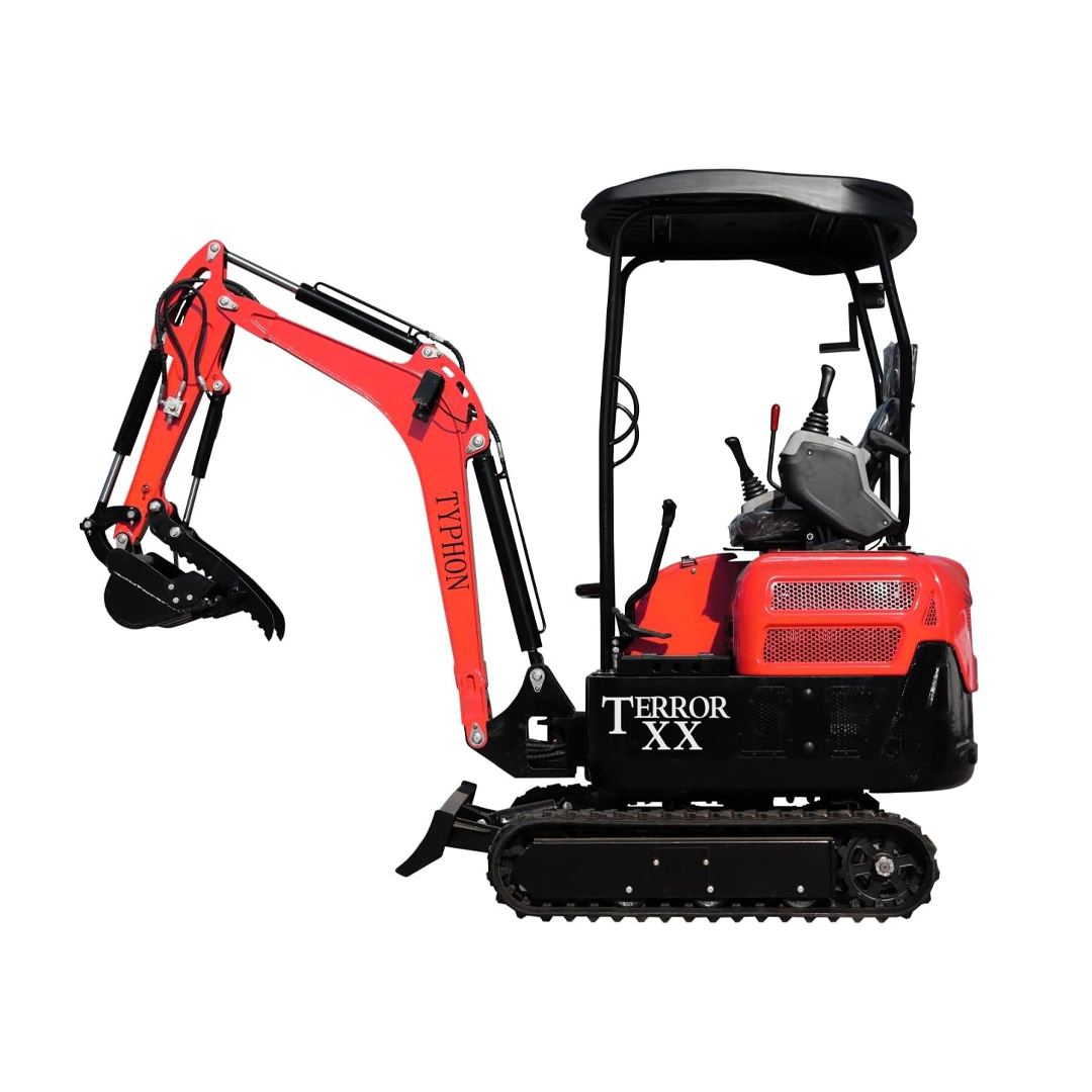 4,000 lb TYPHON Terror XX Mini Excavator Rubber Track with D902 Diesel Engine USA