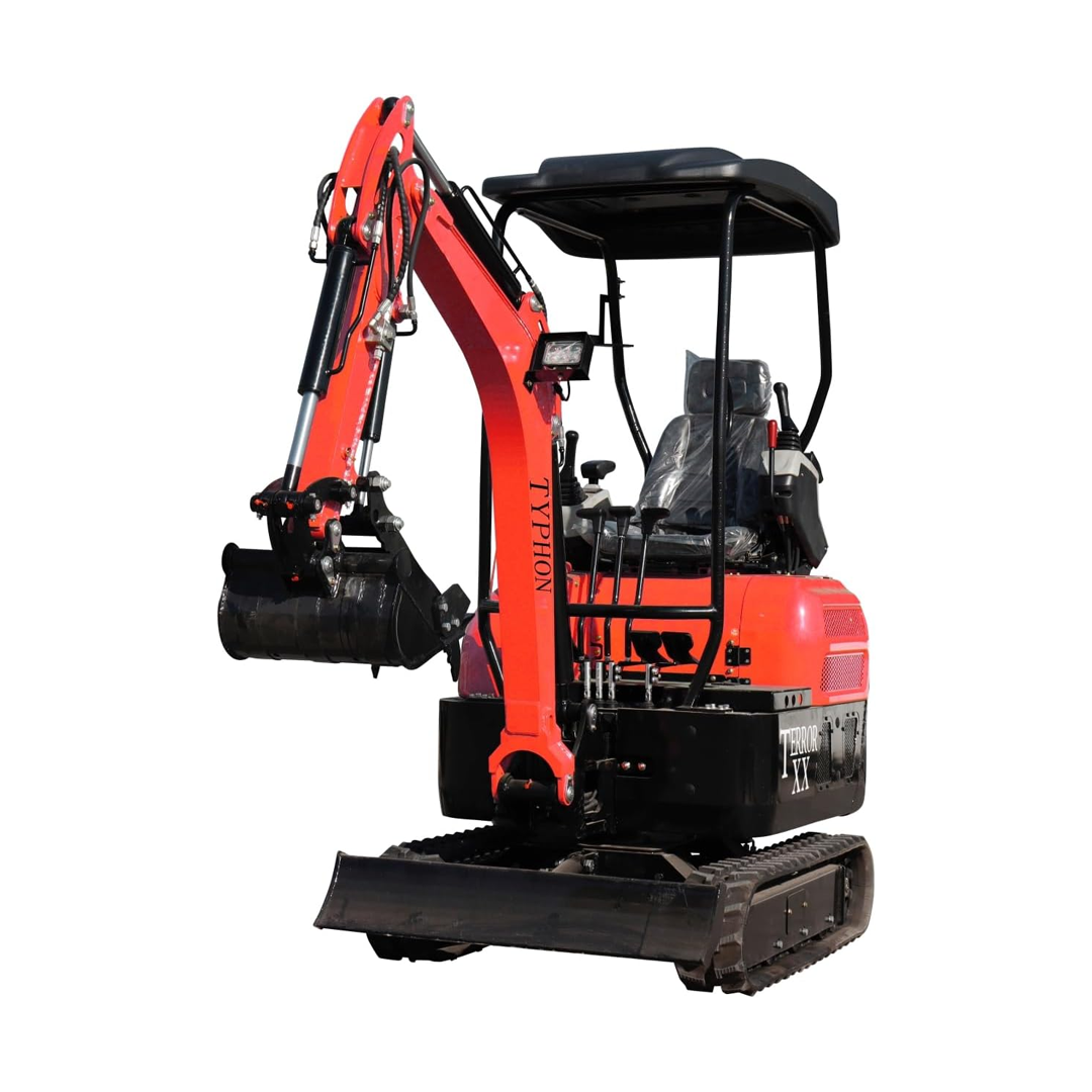 4,000 lb TYPHON Terror XX Mini Excavator Rubber Track with D902 Diesel Engine USA