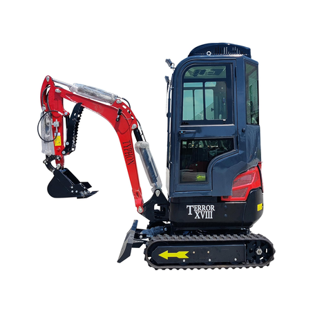 2 Ton TERROR XVIII Heater Aircon Cabin Mini Excavator, EPA certified USA KUBOTA D902 Diesel Machine for Garden, Farms, Parks, Roads – Ideal for Digging, Drilling, Bull-Dozing