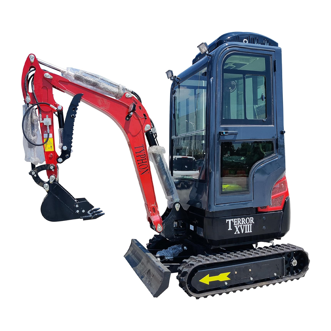 2 Ton TERROR XVIII Heater Aircon Cabin Mini Excavator, EPA certified USA KUBOTA D902 Diesel Machine for Garden, Farms, Parks, Roads – Ideal for Digging, Drilling, Bull-Dozing