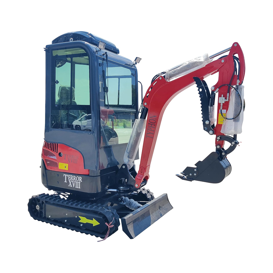 2 Ton TERROR XVIII Heater Aircon Cabin Mini Excavator, EPA certified USA KUBOTA D902 Diesel Machine for Garden, Farms, Parks, Roads – Ideal for Digging, Drilling, Bull-Dozing