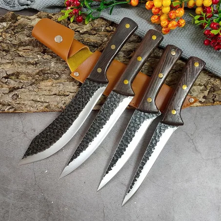 💥4Pcs Butcher Knife Set+Free Sheath🔪