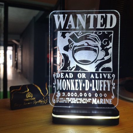 Lampe usb Luffy Gear 5th Wanted Poster