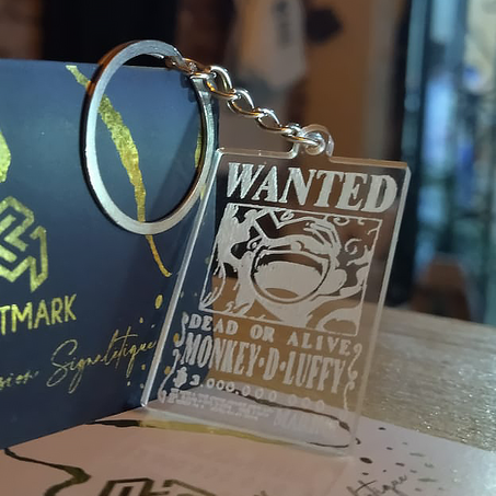 Porte-clés Luffy Gear 5th Wanted Poster