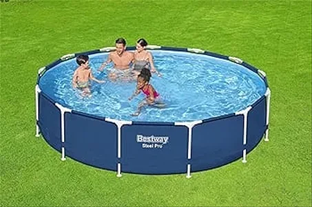 A.Piscine Hors Sol Steel Pro Max: Plongez dans le Bonheur Estival  366 x 76 cm