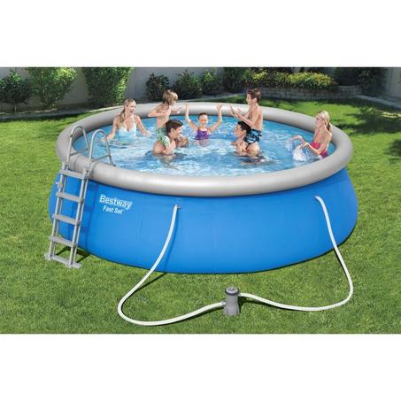 a;Bestway Fast Set Kit piscine ronde 4,57m x 1,22m complet avec tous les accessoires