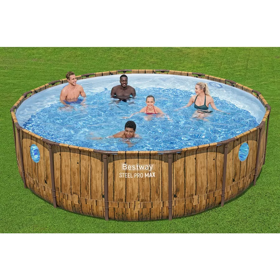 Piscine tubulaire ronde Bestway Power Steel Swim Vista 4,88 x 1,22 m
