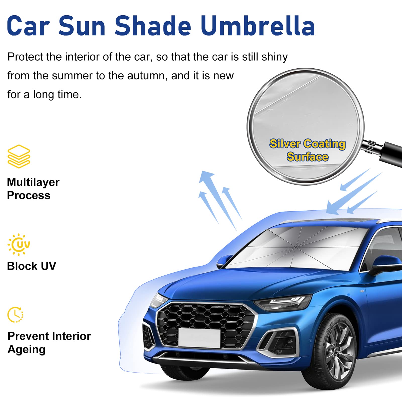 Parasols de Pare-brise de Voiture Pliables
