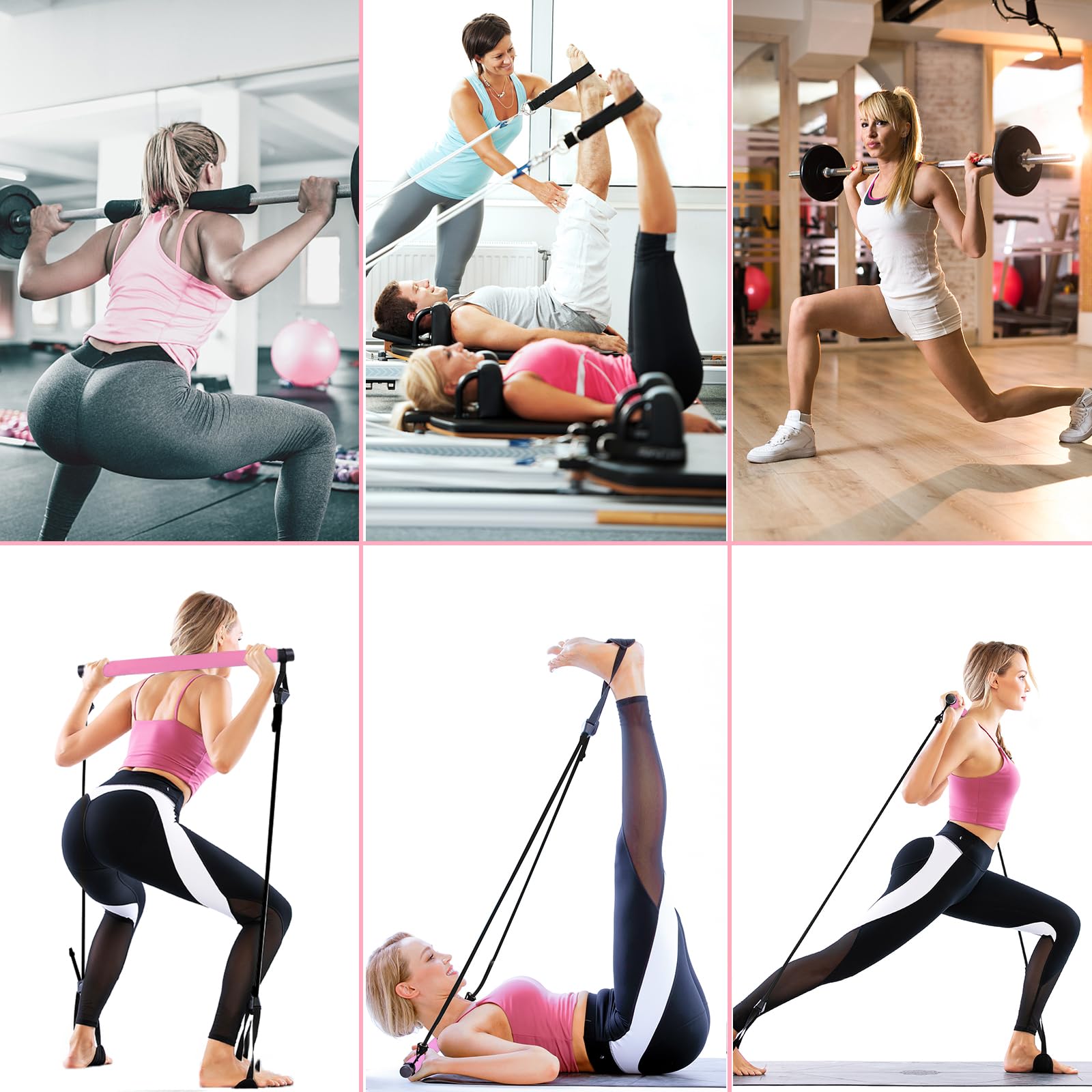 ZenForme™ Plus | Kit Barre de Pilates Multifonctionnelle