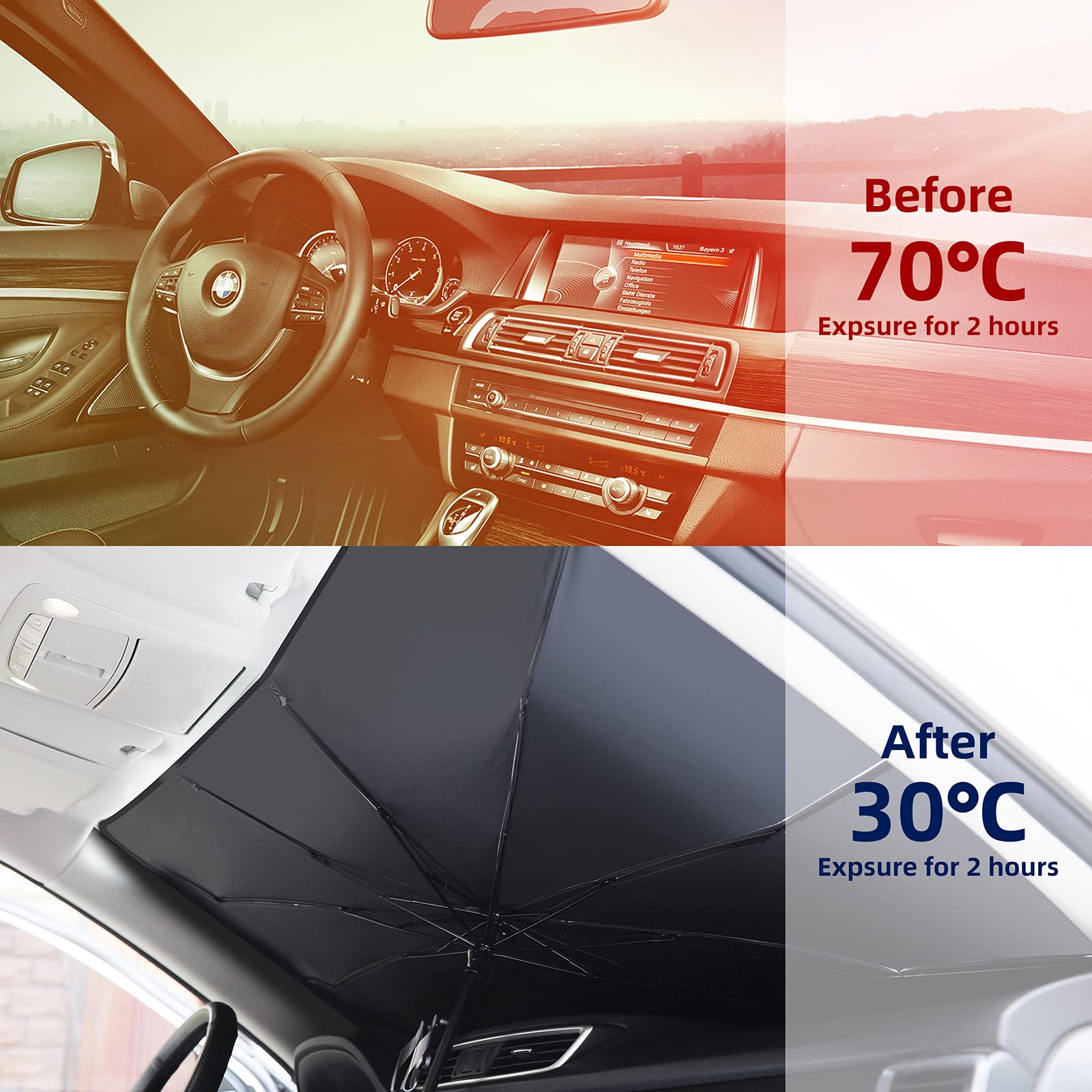 Parasols de Pare-brise de Voiture Pliables