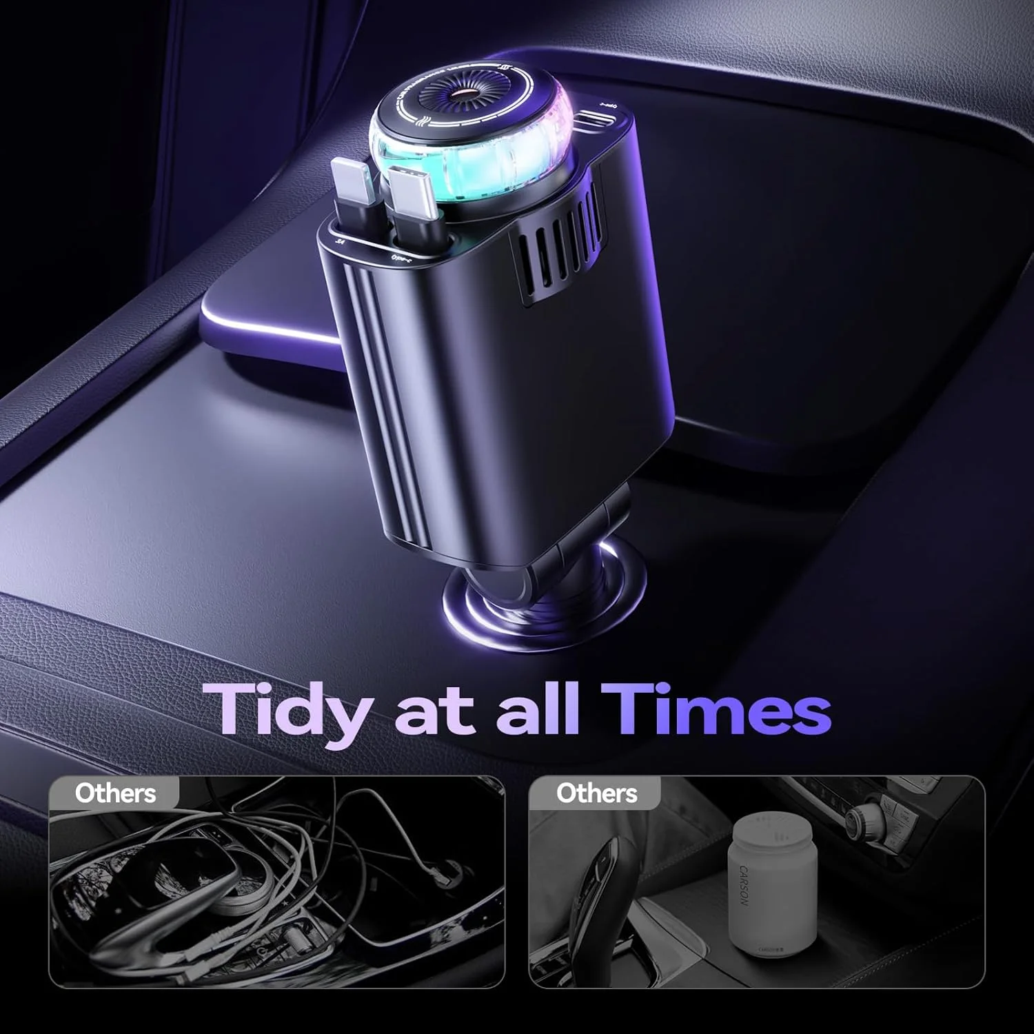 Chargeur de voiture intelligent 5 en 1