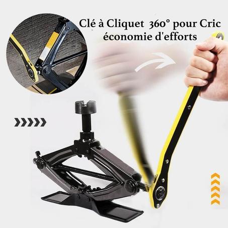 Clé à Cliquet 360° pour Cric et pneu de secours