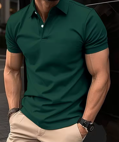 قميص بولو للرجال الأكثر مبيعًا في الصيف ، ملابس رجالية مطبوعة بطية صدر ، قميص بولو مخطط ، تيشيرت