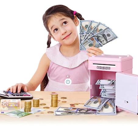 حصالة مال الأطفال الذكية مع كلمة مرور