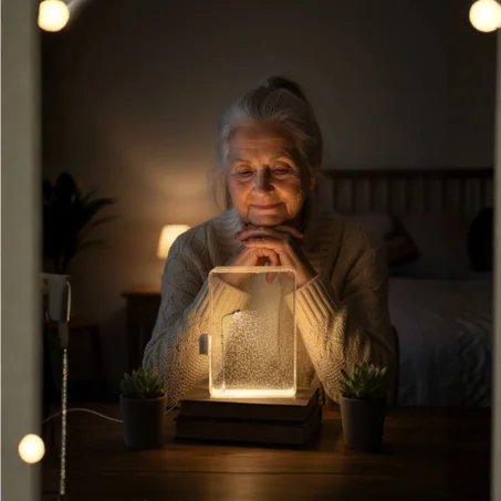 مصباح تساقط الثلوج الرومانسي – هدوء تشوفه وتحسّه