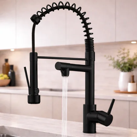 Robinet de Cuisine Noir Mat