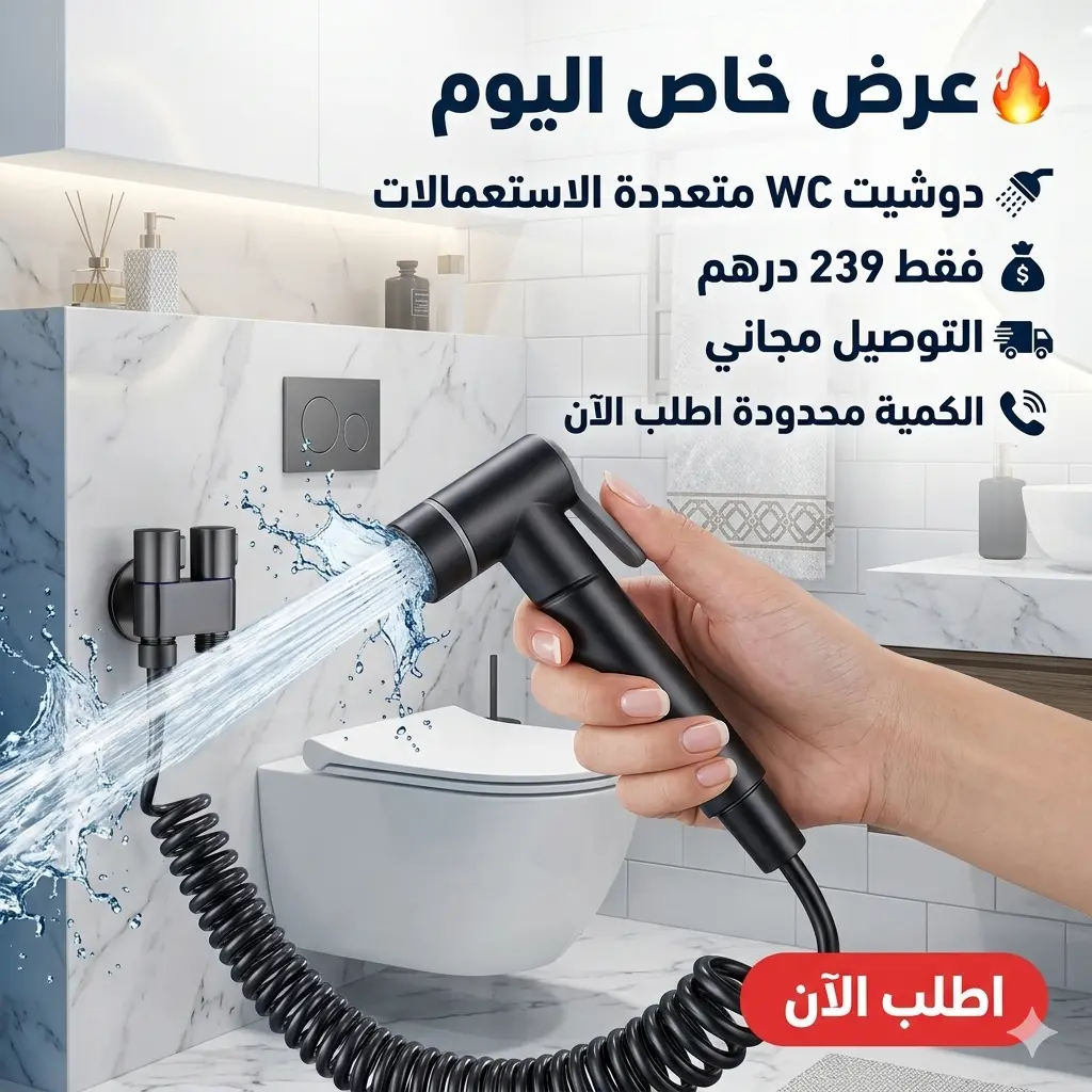 Douchette WC avec répartiteur 2 voies