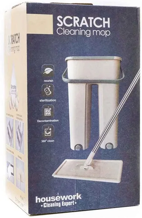 مجموعة أدوات تنظيف الممسحة والدلو