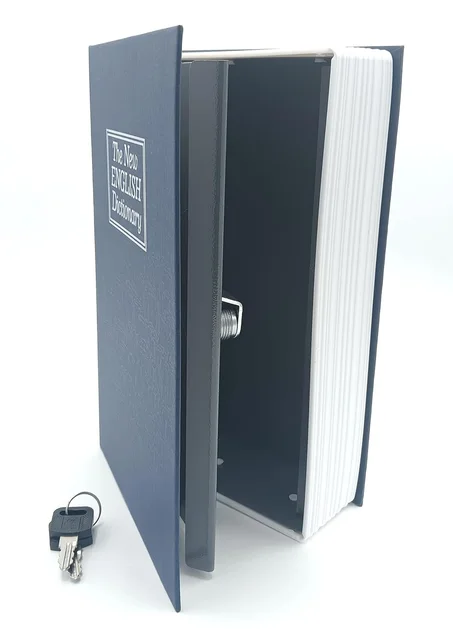 خزنة كتب من ورق الذهب مع قفل