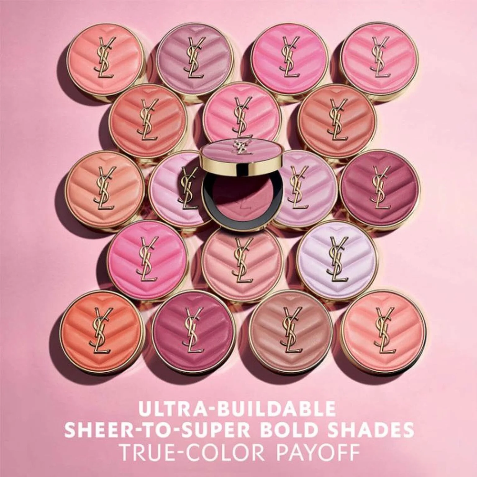 YSL MAKE ME BLUSH BOLD BLURRING BLUSHAN ULTRA-SENSORIAL SILKY POWDER BLUSH.