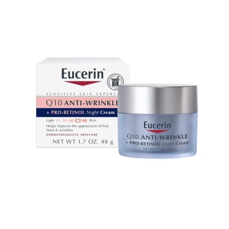 كريم الليل المضاد للتجاعيد Eucerin Q10 للوجه - 48 جرام