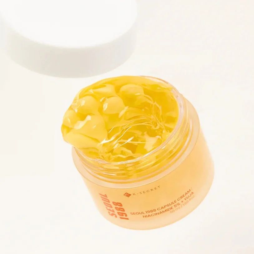 KSECRET SEOUL 1988 Capsule Cream Niacinamide 5% Yuja Brightening Moisturizer 50mlكريم مرطب ومفتح للبشرة من KSECRET SEOUL 1988 يحتوي على 5% نياسيناميد مع يوجا،