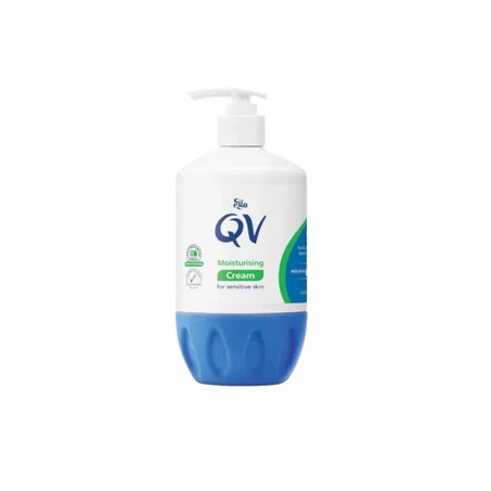 كريم QV المرطب للبشرة الجافة والحساسة 500 جم – ترطيب مكثف بتقنية السيراميد | QV Moisturizing Cream for Dry & Sensitive Skin with Ceramide Technology – 50