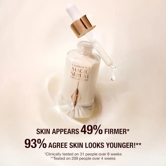 Charlotte Tilbury CHARLOTTE'S MAGIC SERUM CRYSTAL ELIXIRسيروم شارلوت تيلبري ماجيك سيروم كريستال إليكسير – لترطيب عميق، إشراقة طبيعية وتقليل مظهر التجاعيد