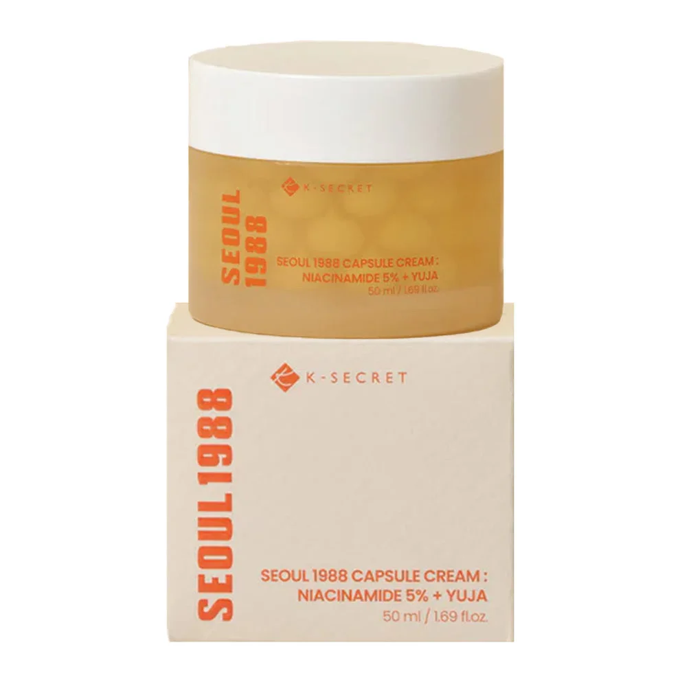 KSECRET SEOUL 1988 Capsule Cream Niacinamide 5% Yuja Brightening Moisturizer 50mlكريم مرطب ومفتح للبشرة من KSECRET SEOUL 1988 يحتوي على 5% نياسيناميد مع يوجا،