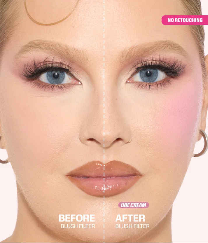BLUSH FILTER LIQUID BLUSH.بلشر كريمي فلتر من هدى بيوتي  shade  Ube Cream