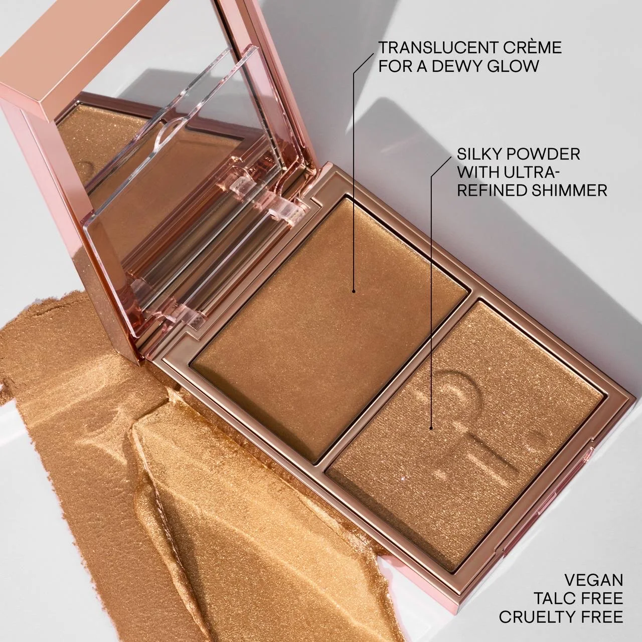 Patrick Ta Major Glow Crème & Powder Light Reflecting Translucent Highlighter Duo shade Honey