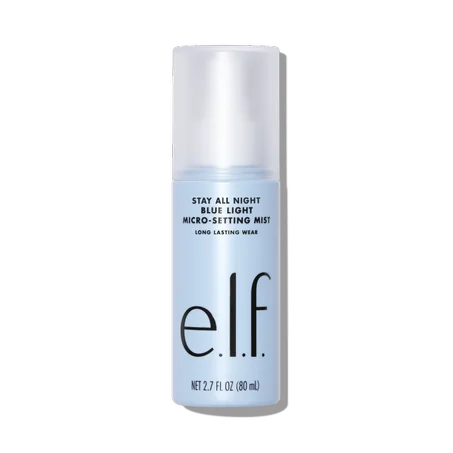 ELF Stay All Night Blue Light Micro-Setting Mist. مثبت مكياج مرطب وواقٍ من الضوء الأزرق لجميع أنواع البشرة