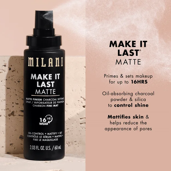 MAKE IT LAST MATTE - MATTE FINISH CHARCOAL SETTING SPRAY