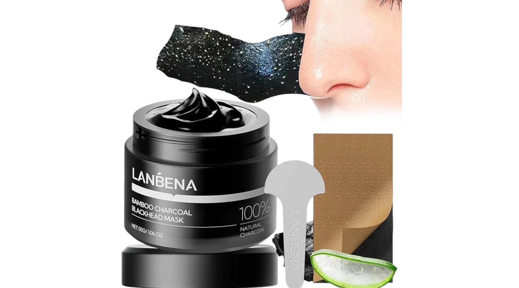 قناع ازالة الروؤس السوداء من لانبينا 30 جرام lanbena-nose-face-cleansing-mask قناع ازالة الروؤس السوداء من لانبينا 30 جرام