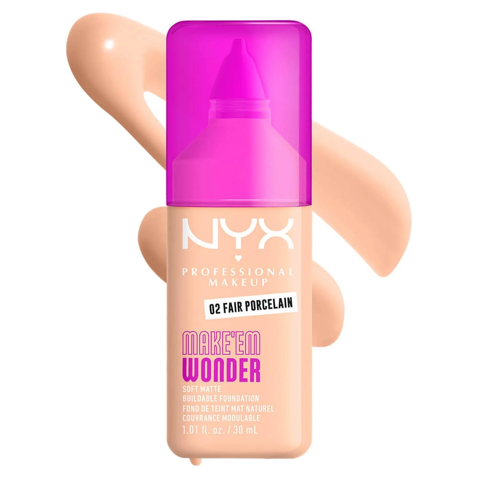 NYX MAKE EM WONDER SOFT MATTE BUILDABLE FOUNDATION