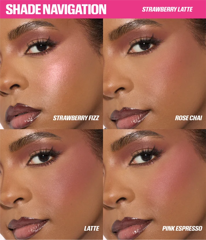 Huda Beauty BLUSH FILTER BLURRING BLUSHLIGHTERS PALETTE Strawberry Latte