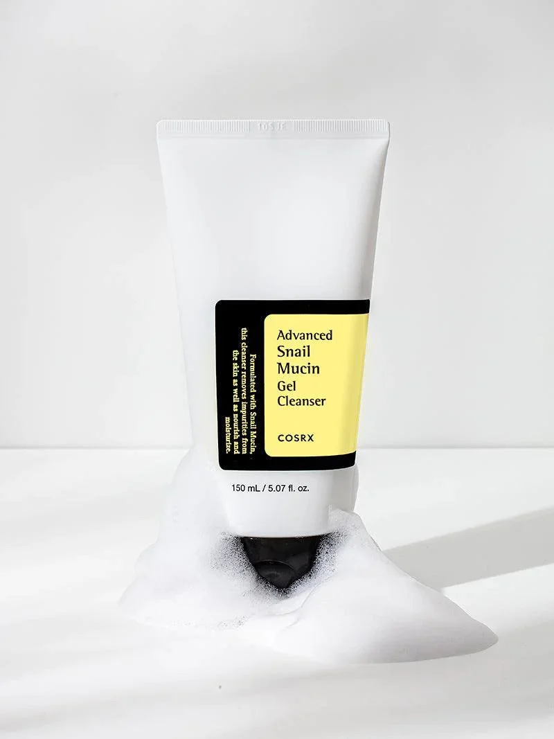 غسول COSRX Advanced Snail Mucin Power Gel Cleanser – تنظيف لطيف وترطيب بالبروتين الحلزوني 150 مل